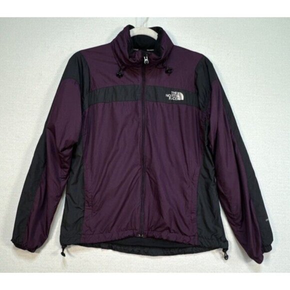 The North Face Women’s Hydrenalite Rain Hiking Hooded Jacket S/P Purple Black - Picture 1 of 14